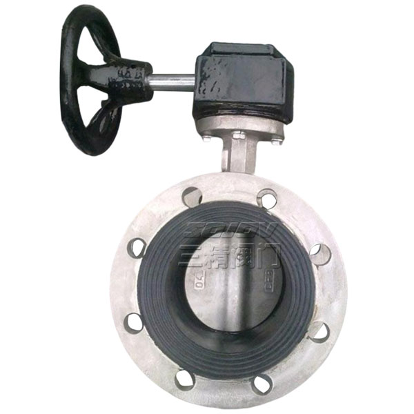 D341X不銹鋼蝸輪軟密封蝶閥 D341X不銹鋼蝸輪軟密封蝶閥