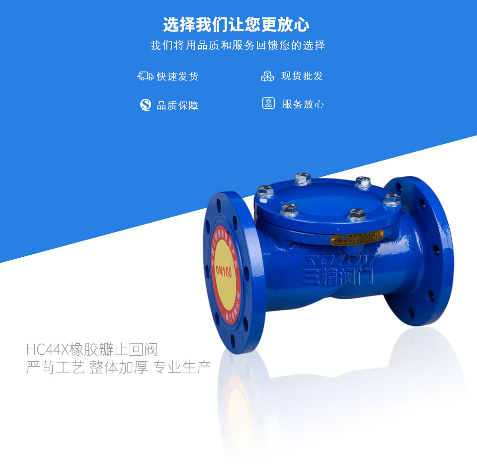 HC44X橡膠瓣止回閥 HC44X橡膠瓣止回閥