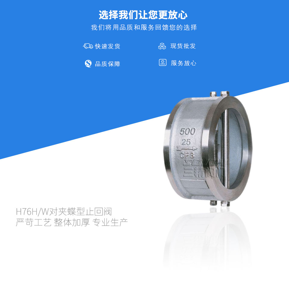 H76H/W對(duì)夾蝶型止回閥 H76H/W對(duì)夾蝶型止回閥