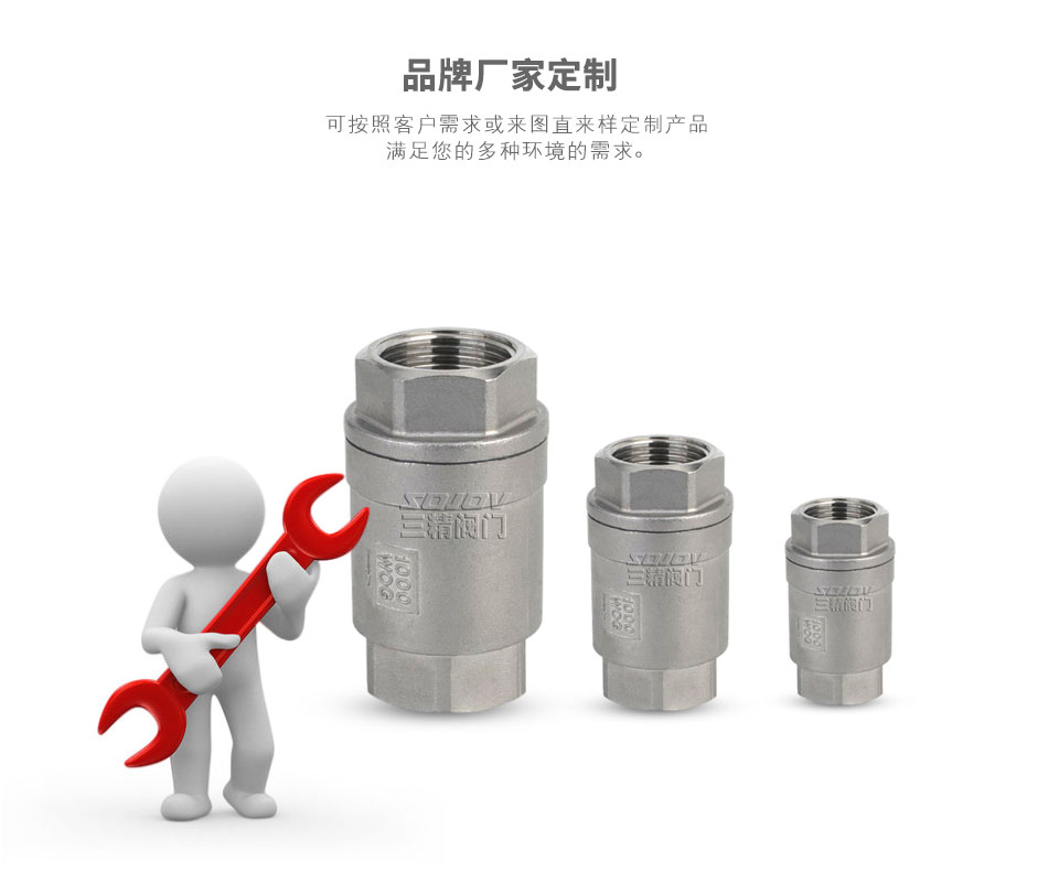 H12W螺紋式不銹鋼止回閥可定制 H12W螺紋式不銹鋼止回閥可定制