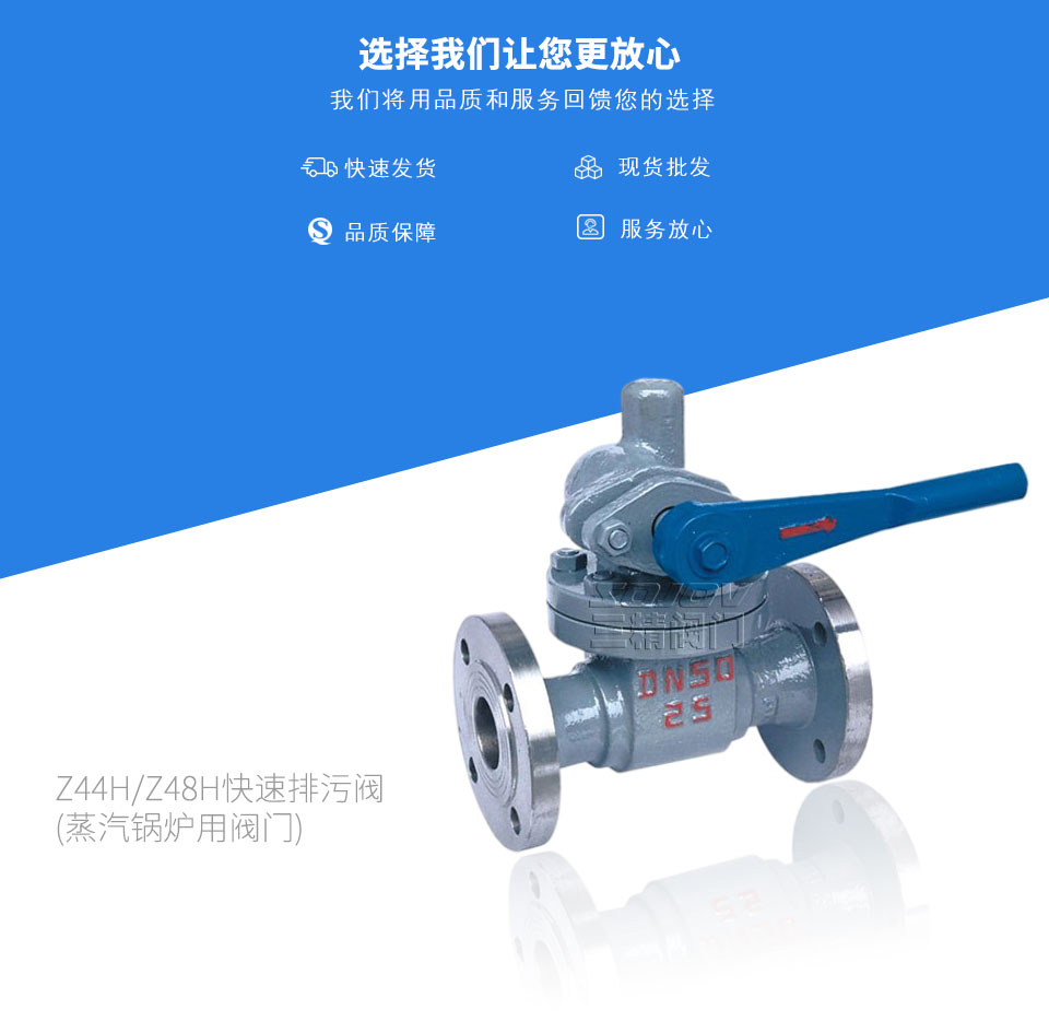 Z44H/Z48H快速排污閥(蒸汽鍋爐用閥門) Z44H/Z48H快速排污閥(蒸汽鍋爐用閥門)
